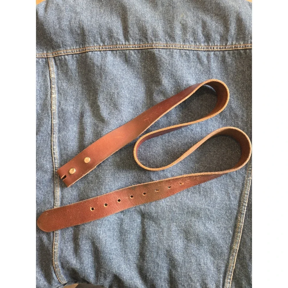 Smith + Rogue Italian Saddle Leather Belt - Brown Men's Size 44 - 1.5in Wide
